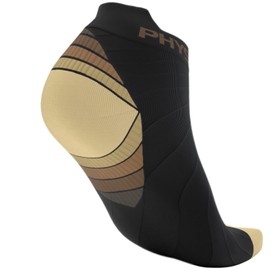 Physix Gear Plantar Fasciitis Compression Socks for Women & Men, Ankle Compression Socks, Arch Support Socks, Compression Foot Socks, Running Compression Socks, Travel Socks, Socks, Black/Brown, S/M