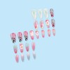 24Pcs Almond Press on Nails Medium Length Fake Nails with