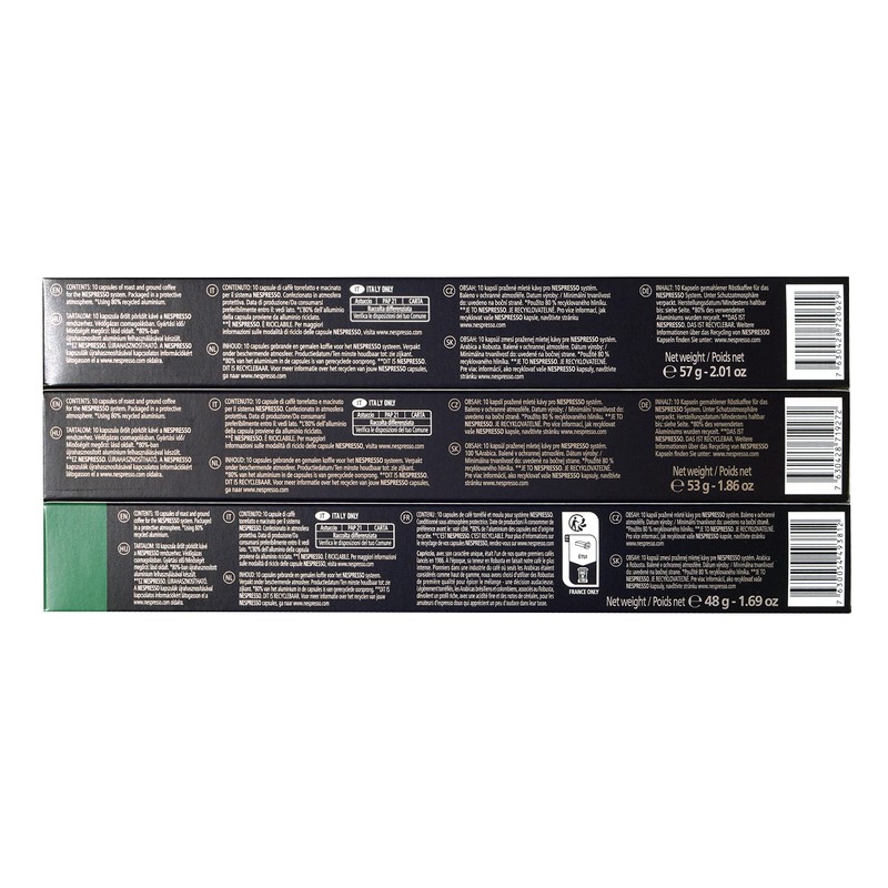 Nespresso 30 Capsules/Pods Pack ( Ristretto, Arpeggio, Capriccio )