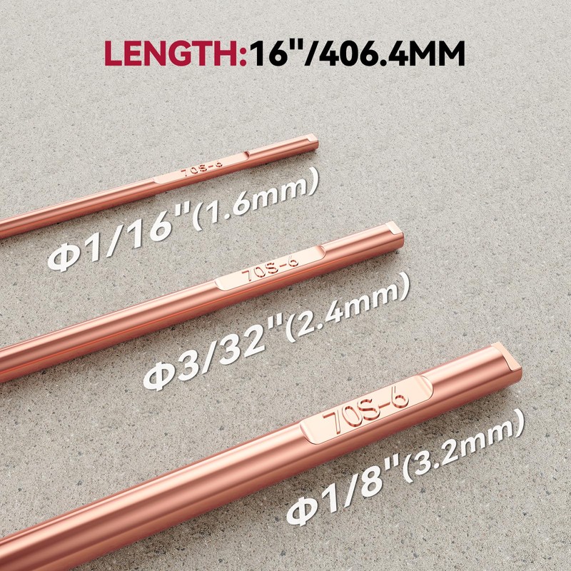 ARCCAPTAIN Mild Steel TIG Welding Rod ER70S-6, Welding Wire Filler