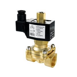 FSA Viton Solenoid Valve Brass 3/4 Inch 230 V AC 0-8 Bar Currentless Open