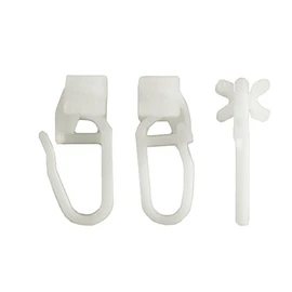 X-Gliders with Folding Hooks for Curtain Rails Set of 100