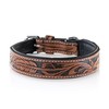 Jack & Russell Unique Leather Dog Collar, Hand Carved and
