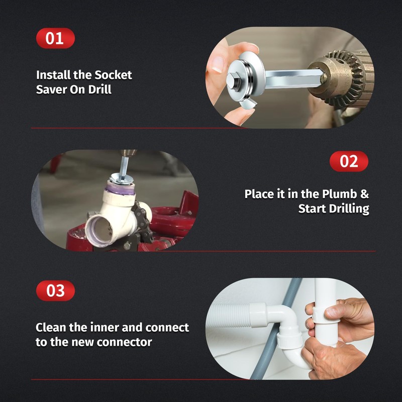 Plumbing PVC Fitting Socket Saver, PVC Pipe Reamer Cutter for