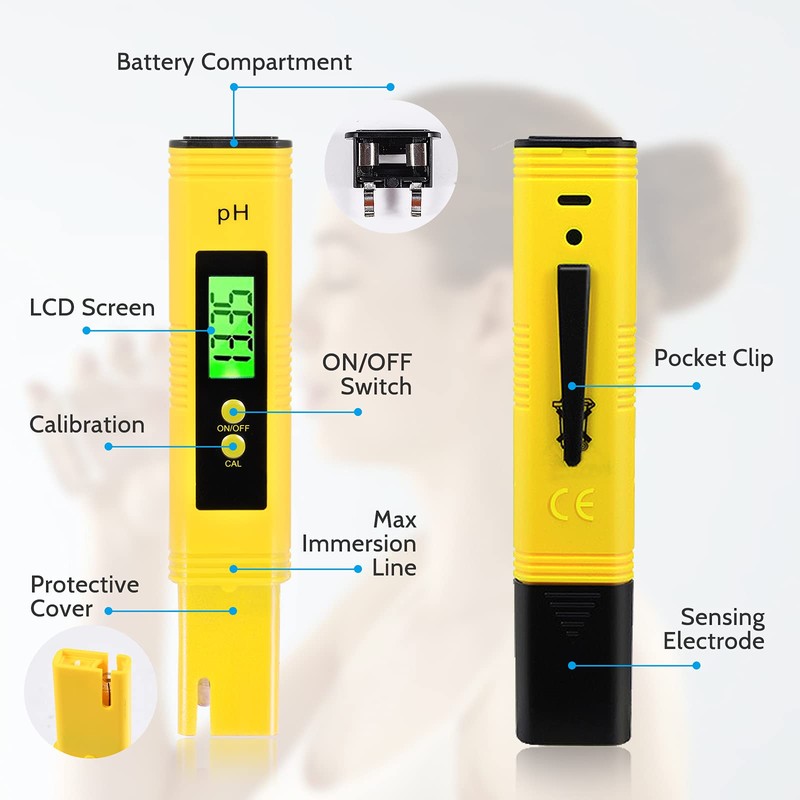 FGen PH Meter, PH Meter with LCD Display, PH Tester