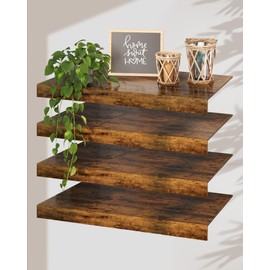 Makentra 4 Pack Wire Rack Covers for Shelves – Engineered Wood Shelf Covers for Wire Shelving, Rustic Farmhouse for Pantry, Closet(40×16 Inch)