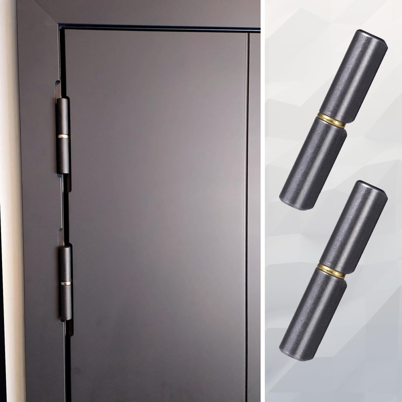 Pndeyo 10pcs Barrel Weld on Hinges, Detachable Metal Heavy Duty