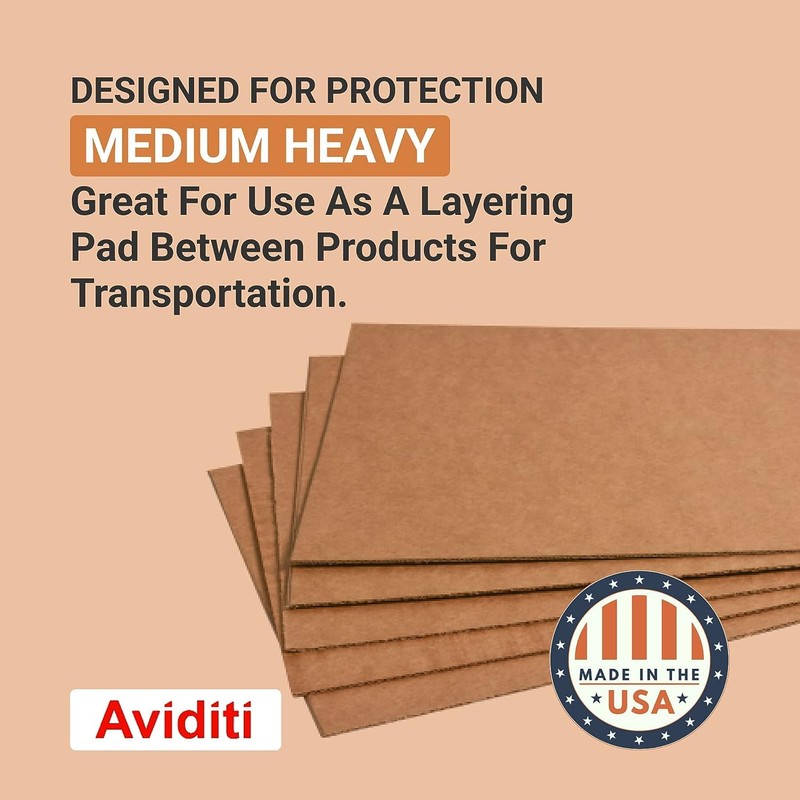 Aviditi Corrugated Cardboard Sheets 24" x 72" (5 Pack) Large