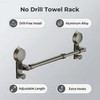 Telescopic Suction Towel Rack No Drill Space Aluminum 15.7-30.7IN