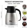 Bincoo 34oz Thermal Coffee Carafe with Brush-Insulated Stainless Steel Vacuum