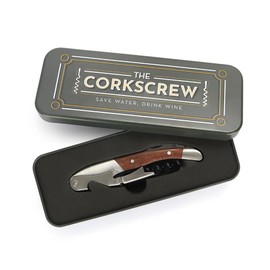 Balvi Corkscrew Corkscrew Door Opener and Multifunction Tool in Metal Box Tin