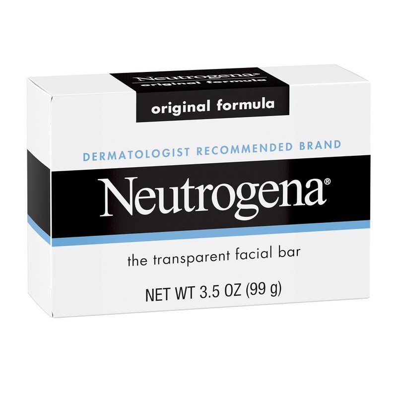 Neutrogena Original Amber Bar Facial Cleansing Bar with Glycerin, Clean-Rinsing,