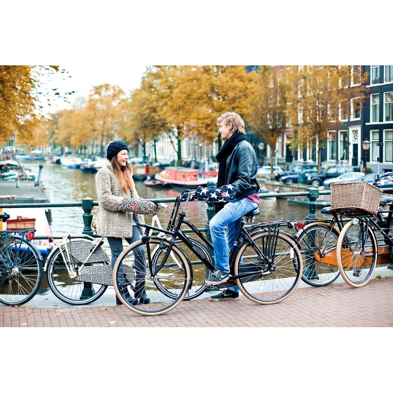 Lenkerhandschuhe wOBS stars & black white