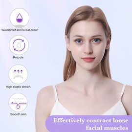Neck Lift Tapes, Face Neck Lifting Sticker, Neck lift Patch Tool for Women Skin Care(4pcs neck bands, 20pcs replace tapes)