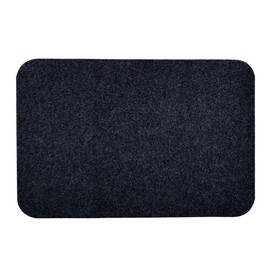 Windecood Entrance Mat, Kitchen Mat, Anti-Slip, Indoor/Outdoor, Mud Removal, Water Absorbent, Solid, Simple, Hallway Mat... (Black, 1,40 x 60 cm)
