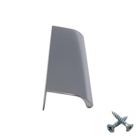 M4TEC Concealed Finger Pull Handles Metal Edge Design Modern Kitchen Door Handles Cabinet Pull Handles Drawer Pull Handles Bedroom Bathroom Furniture Handles Series VD3: 96mm BA 10 Pack Chrome