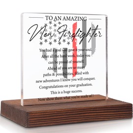 New Firefighter Definition, New Firefighter Decor Plaque, New Firefighter Gifts for Men, New Firefighter Week Birthday Graduation Gifts Office Decor Decorative Signs Plaques WOW37