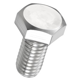 Kozelo 4 Pcs Hex Head Screws Bolts - [M8-1.25x16] 304 Stainless Steel Grade A2-70 Hex Bolt Fully Threaded Hex Tap Metric Hexagon Head Machine Bolts Left Hand External Hex Drive, Silver