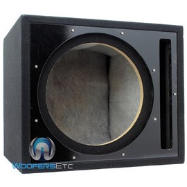 Absolute USA PSEB12BK Single 12-Inch Ported Subwoofer Enclosure with Black High Gloss Face Board and Black Carpet