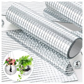 5400pcs Mirror Mosaic Tiles, 5 x 5mm Self-Adhesive Disco Tiles, Square Mirror Disco Tiles, 4D Disco Ball Stickers for DIY Crafts and Party Decorations