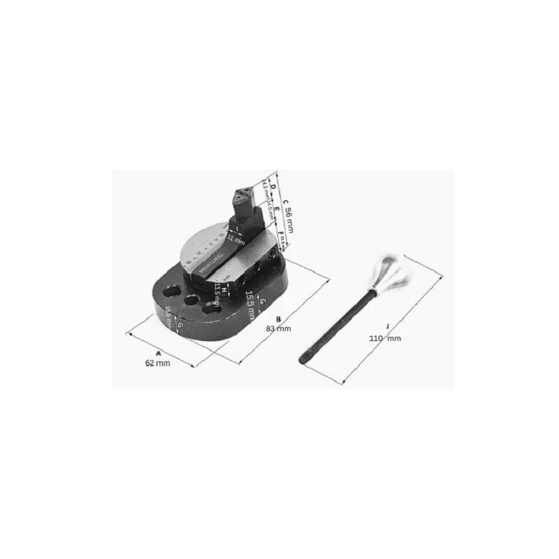 A.D International Lathe's Ball Turning Attachment with Size Scale (USA