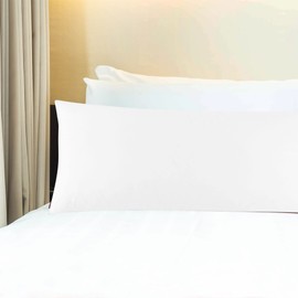 sourcingmap Cotton 5ft Body Pillow Cover, Long Bolster Pillowcase - Envelope Closure - Pregnancy Body Support Cushion - White