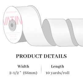 VATIN Hot Pink Satin Wired Ribbon 2-1/2" Pink Satin Wired Ribbon for Gift Wrapping Decoration Crafts Home Decor -Continous 10 Yards