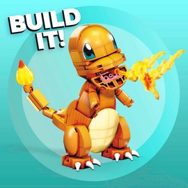 MEGA Pokémon Building Toys Set, Build & Show Charmander with 180 Pieces, 4 Inches Tall, for Kids