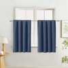 Lecloud Cortinas de cocina azul vaquero de 91 cm de