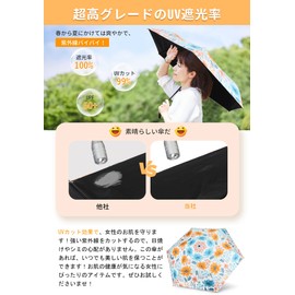 Parasol, Ultra Lightweight, UV Protection, Thermal Blocking, One-Touch Automatic Opening/Closing, Folding Umbrella, UV Blocking, Heatstroke Prevention, Sunburn Prevention, Folding Parasol, Windproof