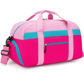 HawLander Kids Duffle Bag for Boys or Girls, Fit School Practice, or Overnight Travel (Pink)