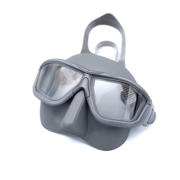 UMMY Free Diving Mask Streamline Streamline 2023 Model 5 Colors Free Diving Skin Diving Snorkel Bare Diving (Silver)