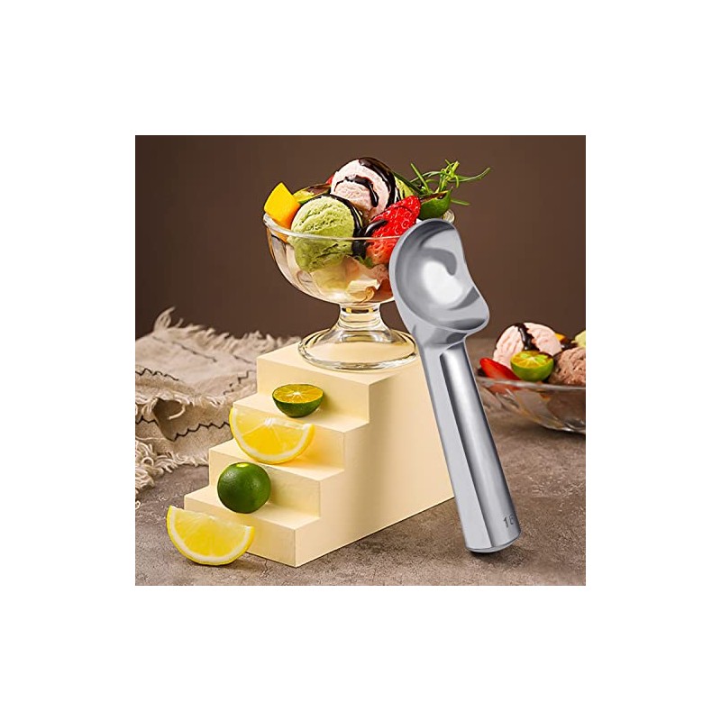 Cuchara de helado grande de 7 pulgadas antiadherente y anticongelante,