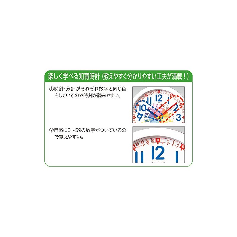 Seiko Wall Clock Educational Analog White KX617W White