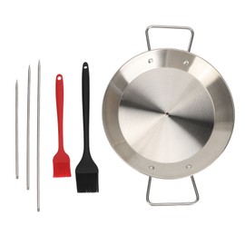 Vertical Skewer Grill Stainless Steel Detachable Multi Functional BBQ Grill for Family Gathering With Brush