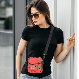 REEFLEXX Cross Bag: Colourful Camouflage Bag for Style & Functionality in Everyday Life, Coral Camou
