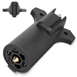 Nilight 7-Way to 4-Way Flat Blade Trailer Adapter Waterproof Rugged Nylon Housing 7-pin to 4-pin Trailer Wiring Adapter