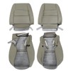 ANTUKO Leather Seat Cover Gray Driver Passenger Bottom Top Replacement