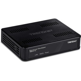 TRENDnet Ethernet Over Coax Adapter, Backward Compatible with MoCA 2.0, Gigabit LAN Port, Supports Net Throughput Up to 1Gbps, Supports Up to 16 Nodes On One Network, Black, TMO-311C (Renewed)