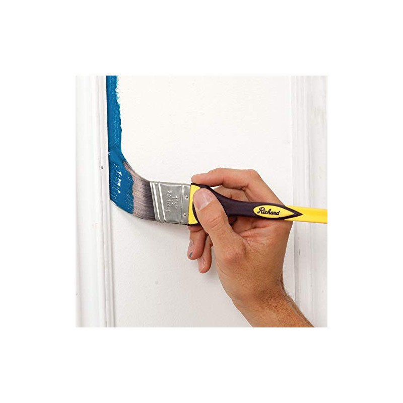Richard 80842 Angular Paint Brush with SoftGrip Handle, 21/2"