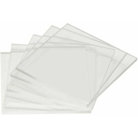 Sibe-R-Plastics Supply Pack of  5 2"x2" Crystal Clear Acrylic Painting Tiles