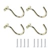 MY MIRONEY 4PCS Gold Closet Rod Supports Can be Used