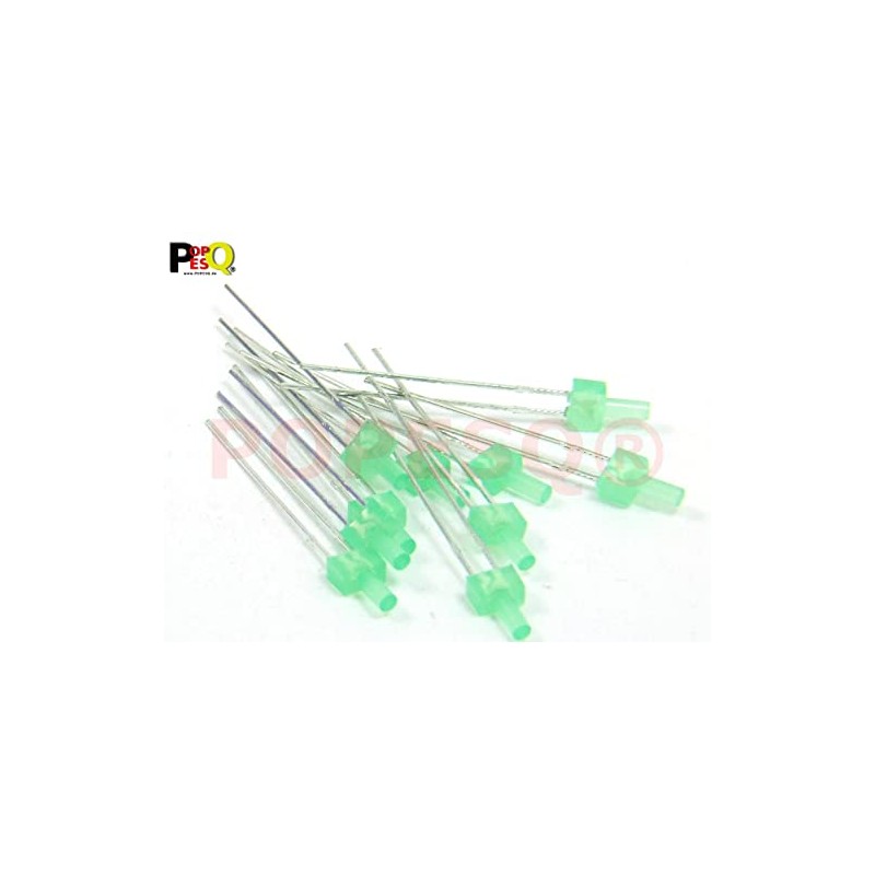 POPESQ® Pack of 10 x LED 2 mm Green #A5051