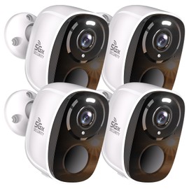 4pcs 5G/2.4G WiFi Security Cameras Wireless Outdoor,2K Home Indoor Camera with AI Detection, Siren,Wireless Cameras for Home Security with Color Night Vision, 2-Way Talk, IP65, Works/Alexa, Cloud/SD