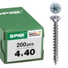 SPAX Tornillo universal, avellanado T-Star Plus totalmente roscado, galvanizado en