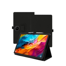 Case for TCL Nxtpaper 14 Tablet 2024 Upgraded Version,WUNIAK Premium Leather Business Folio Stand Cover with Hand Strap for Tablet,Black.