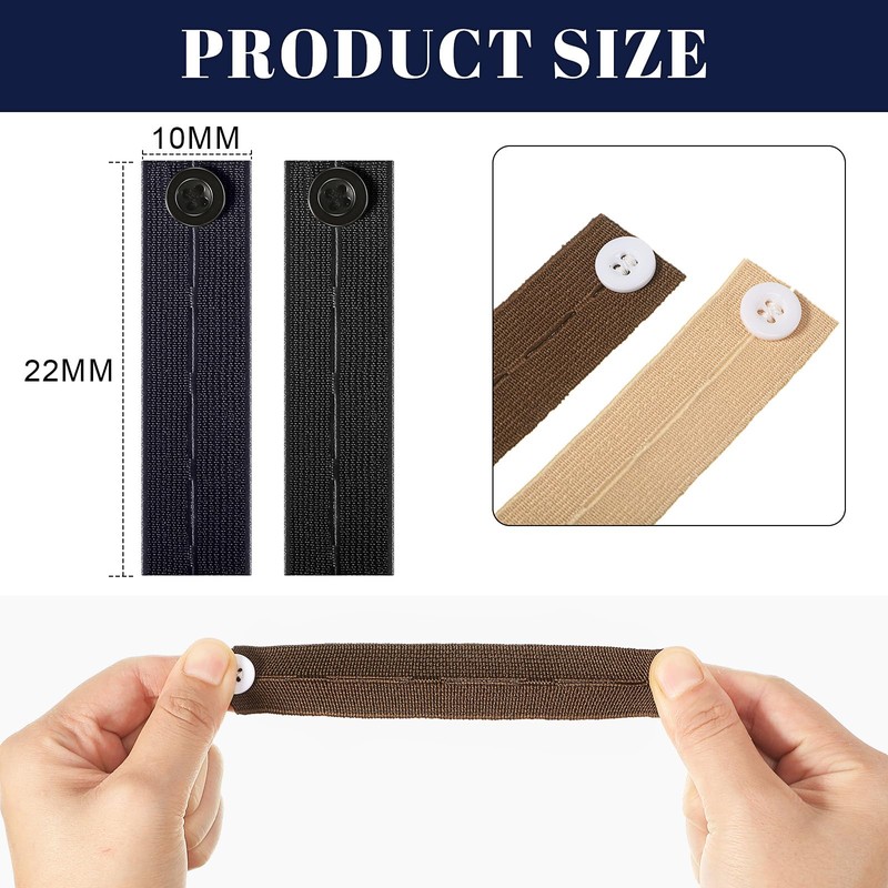 Canlierr 60 Pcs Extender Button Set Includes Elastic Waist Button