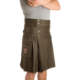 Damn Near Kilt 'Em Men's Sport Utility Kilt Medium Military Green