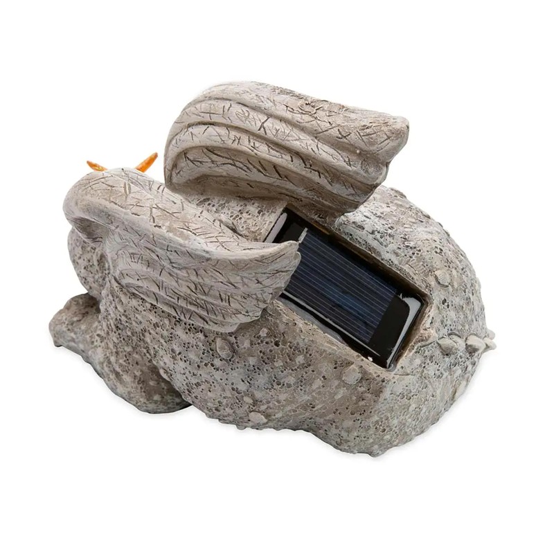 Evergreen Garden Baby Dragon Statue with Butterfly Solar Light |