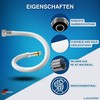 LAXARA DVGW Premium Coloured Flex Hose Black and White 3/8